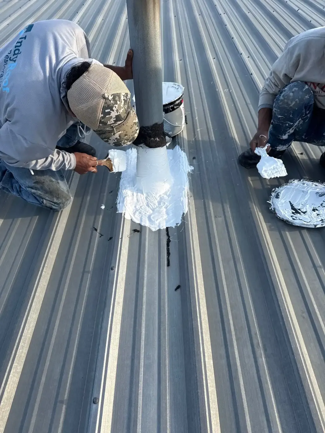 Flashing and seam work in Broad Ripple